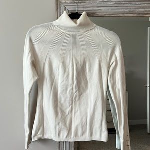 White House Black Market white basic turtleneck